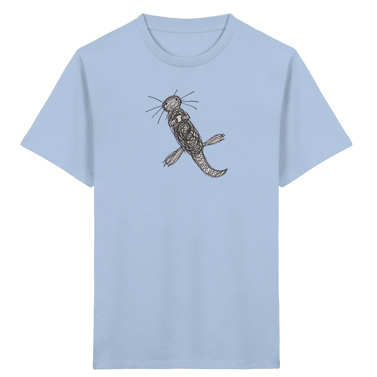 Otter von oben gezeichnet - Kinder Bio T-Shirt