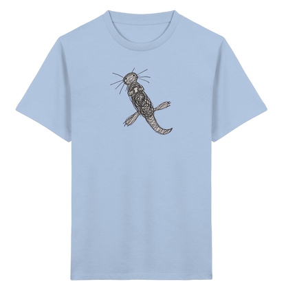 Otter von oben gezeichnet - Kinder Bio T-Shirt