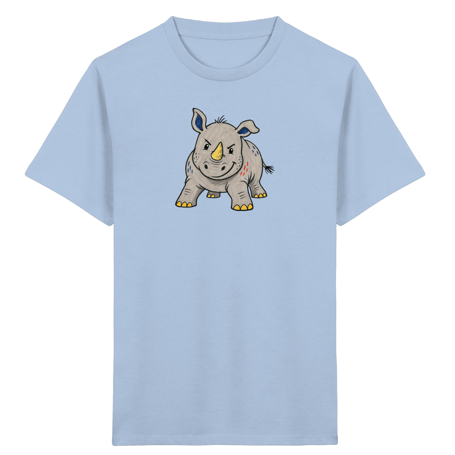 Cooles Nashorn T-Shirt fuer Wildfaenge - Kinder Bio T-Shirt