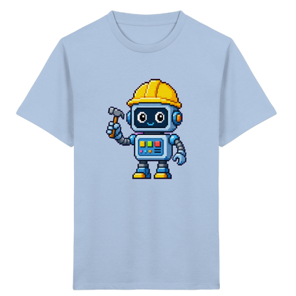 Pixel-Roboter mit Hammer: Retro Kinder-T-Shirt - Kinder T-Shirt