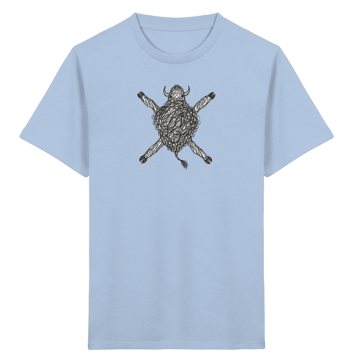 Bison von oben - Kinder Bio T-Shirt