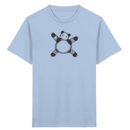 Panda von oben gezeichnet - Kinder Bio T-Shirt
