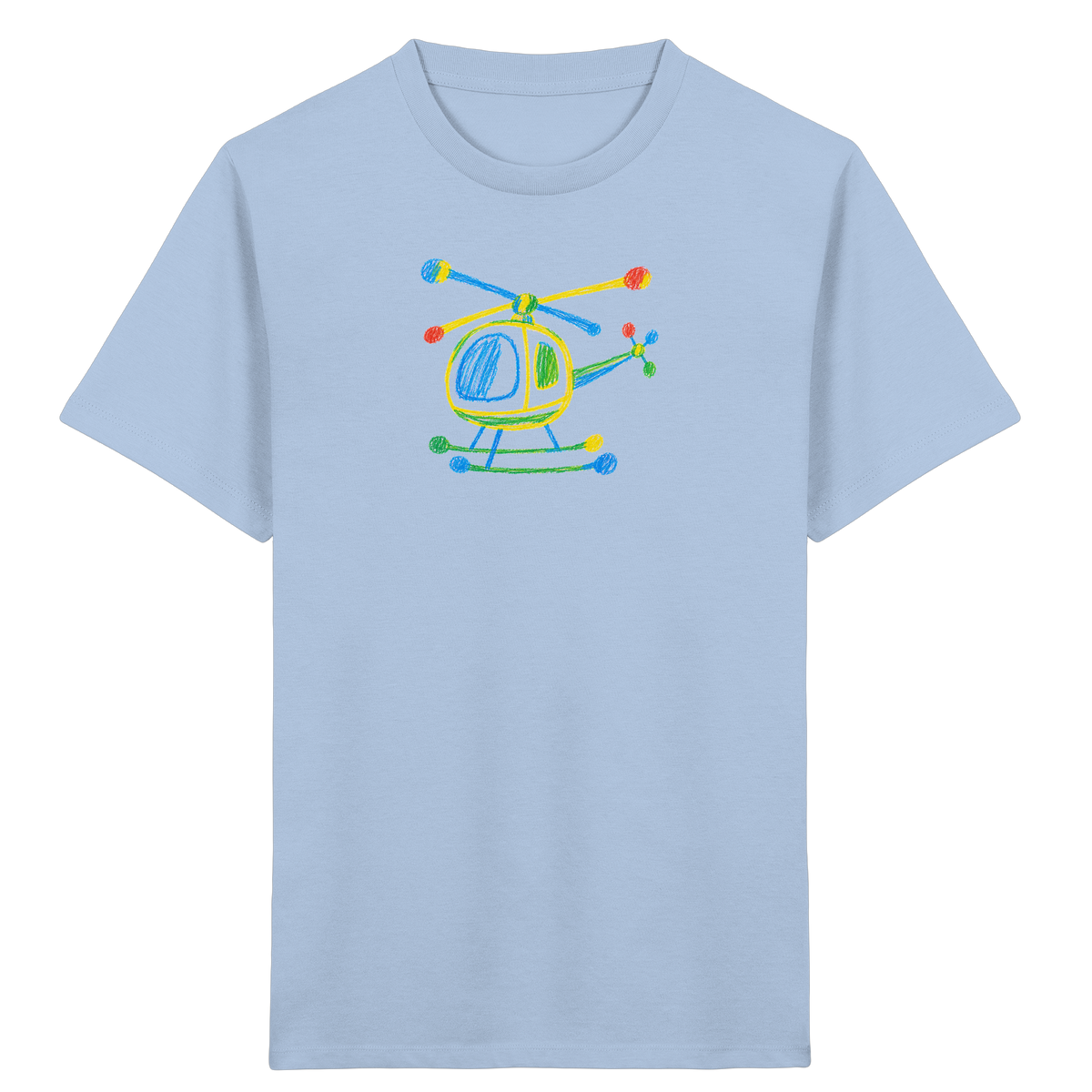 Bunter Farbpunkt Hubschrauber - Kinder Bio T-Shirt