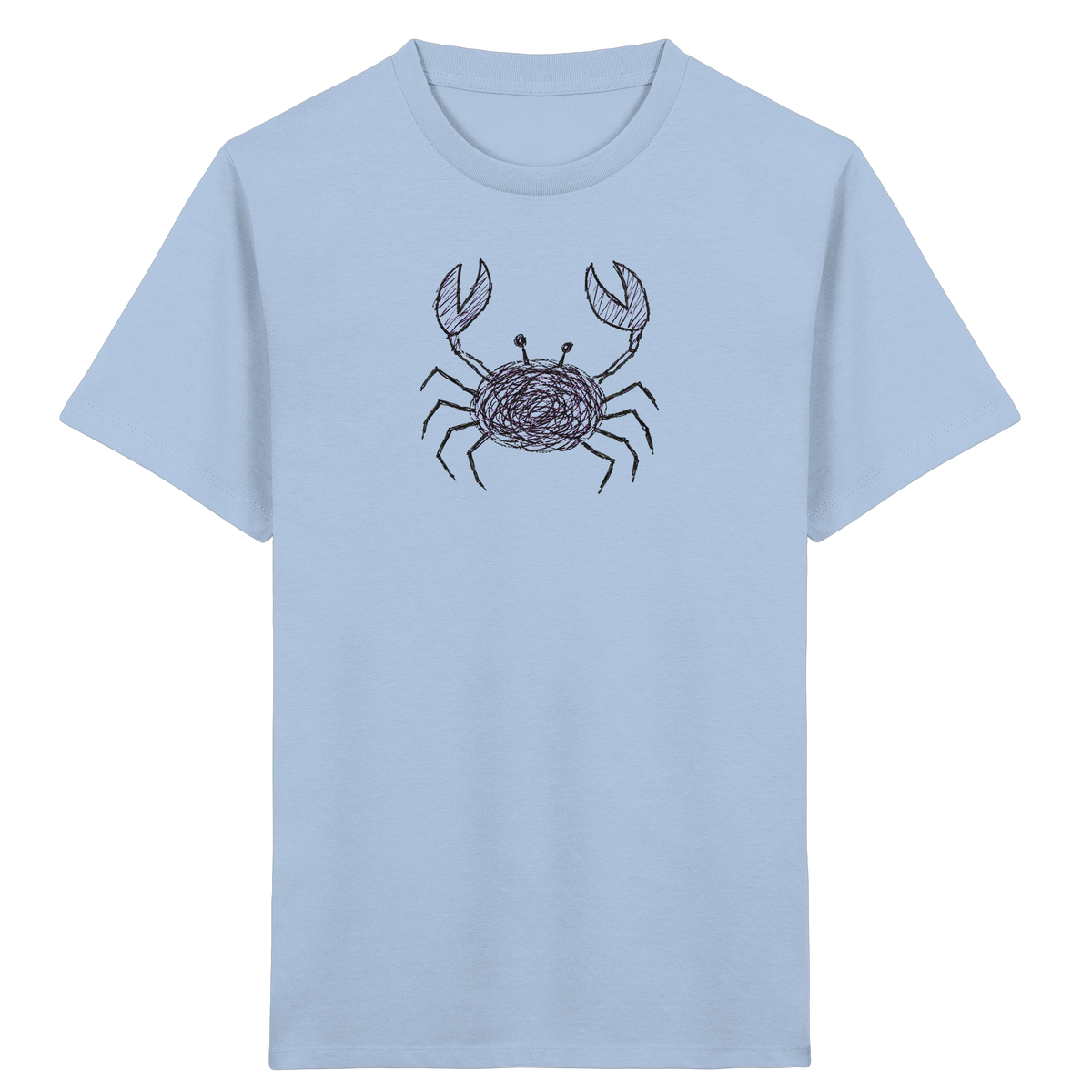 Krabbe von oben gezeichnet - Kinder Bio T-Shirt
