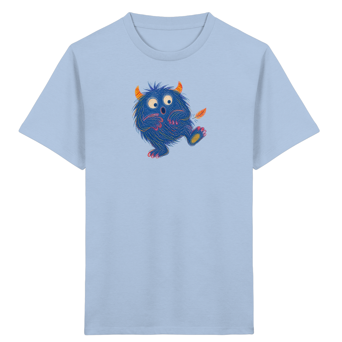 Kitzelzottel lacht im Federkitzel - Kinder Bio T-Shirt