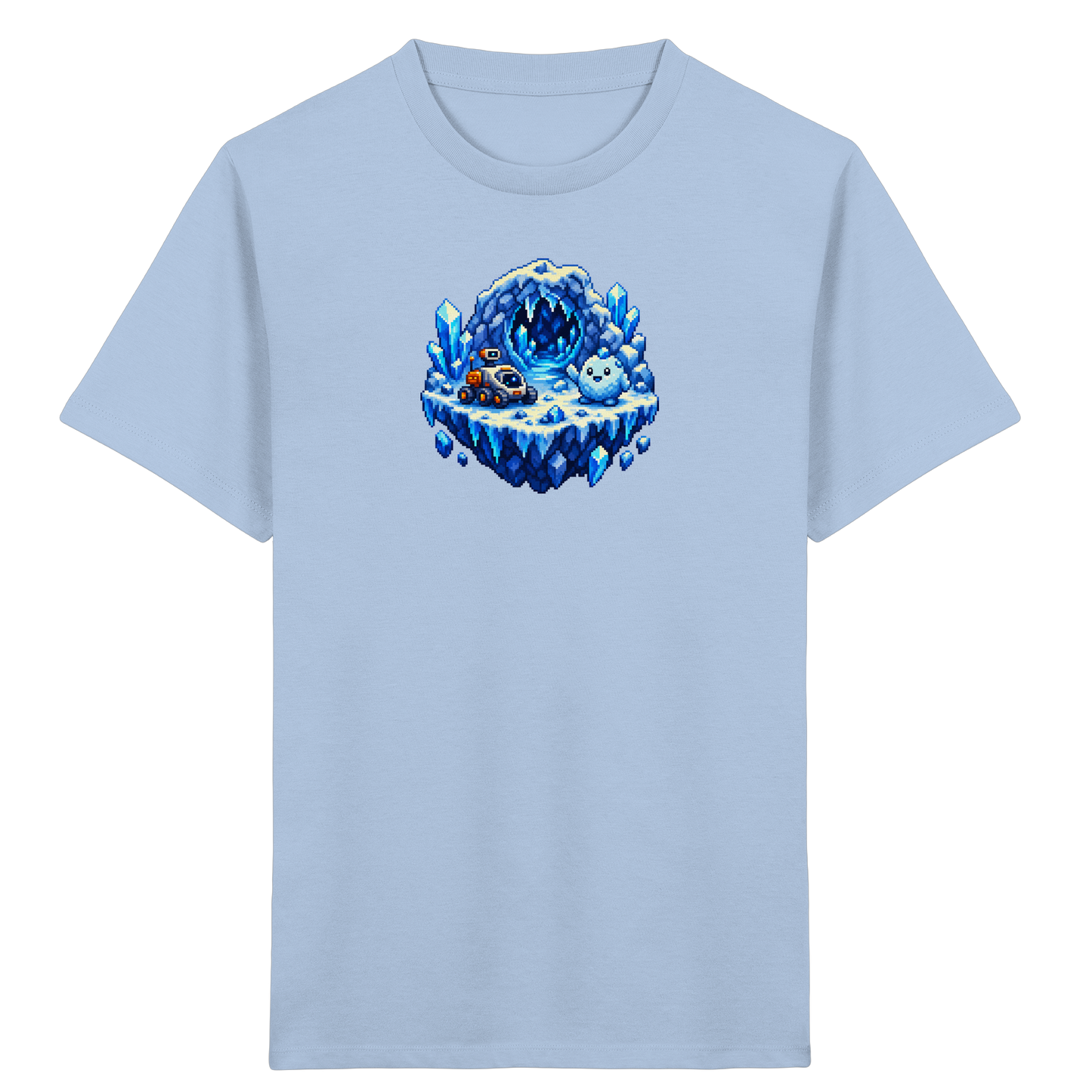 Abenteuerliches Pixel Eis-Geist T-Shirt - Kinder Bio T-Shirt