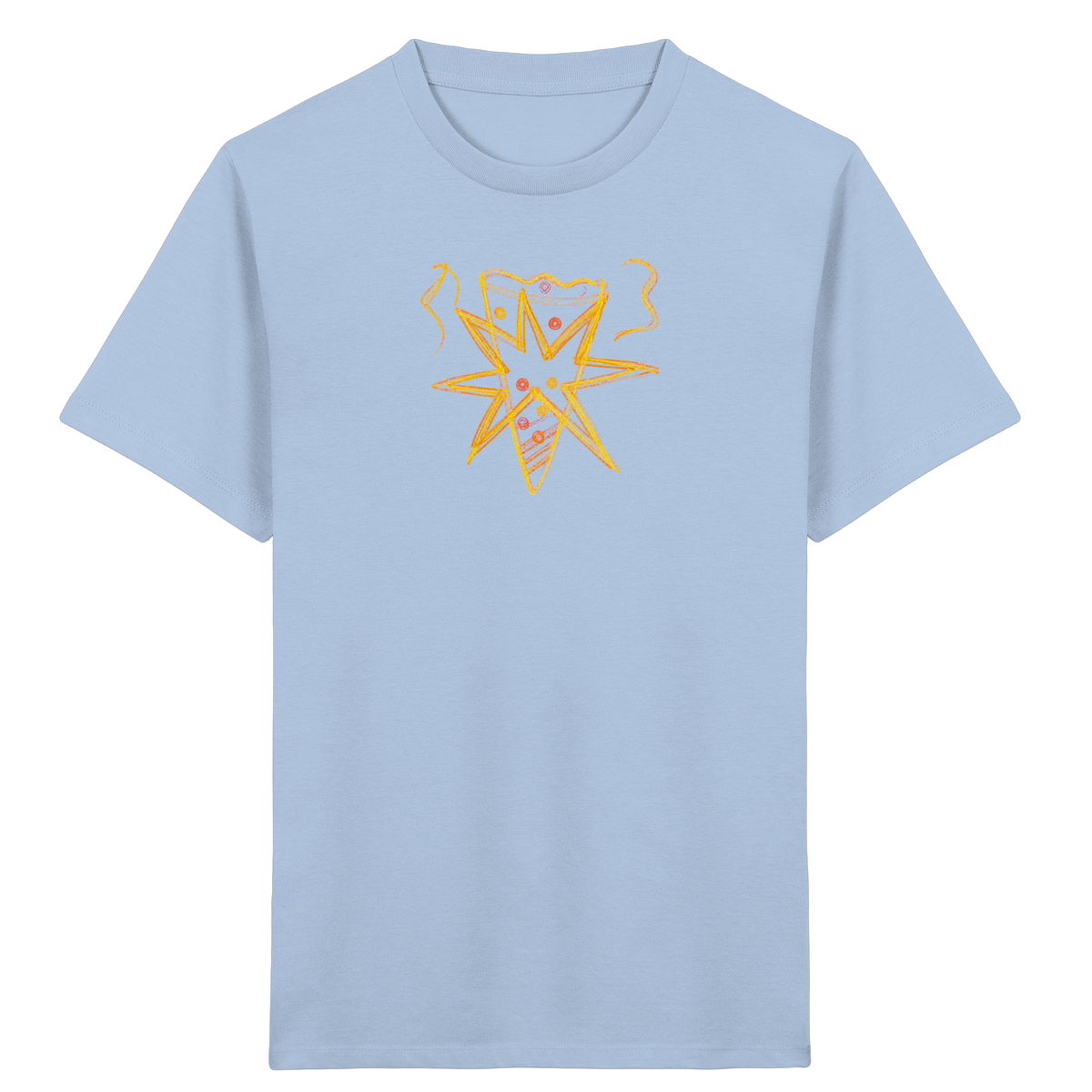 Currygelbe Sternenschultüte für Kinder - Kinder Bio T-Shirt