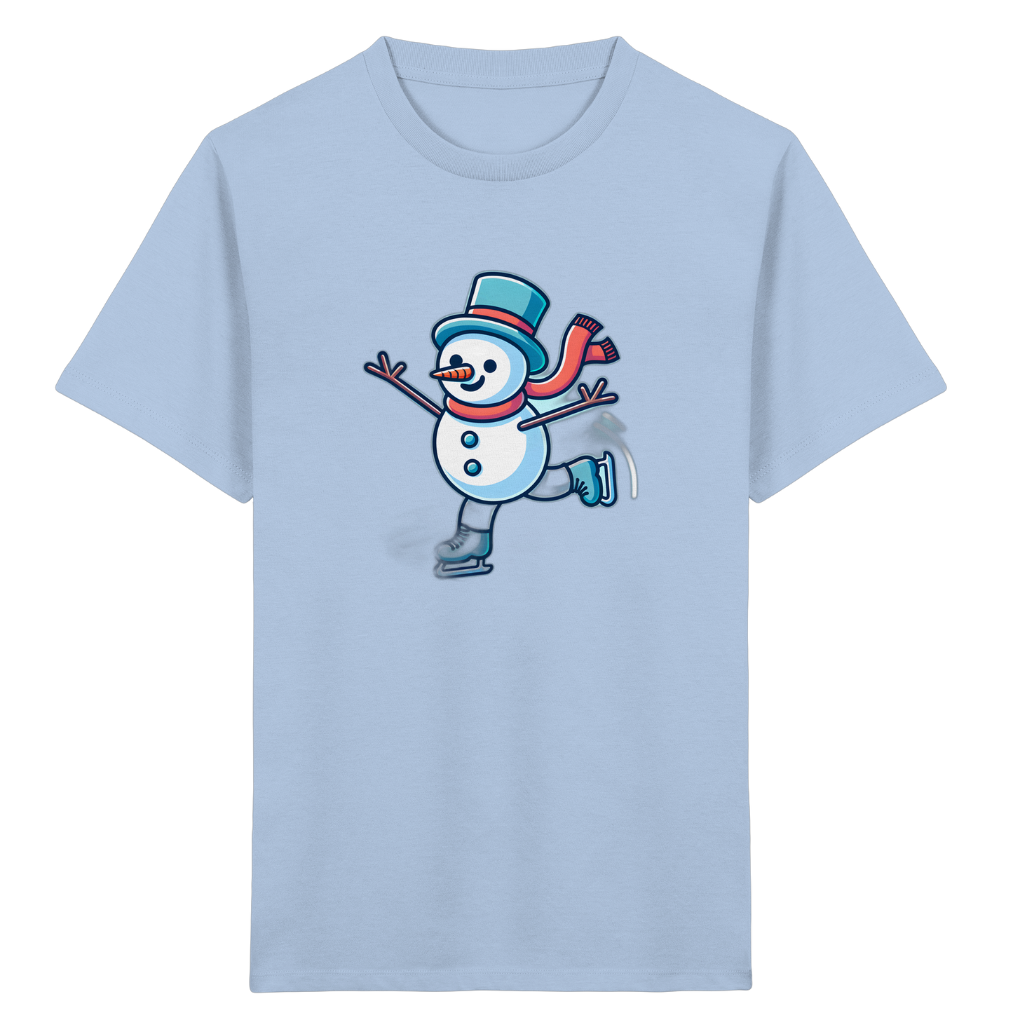 Schlittschuh laufender Schneemann: Winter Spaß Shirt