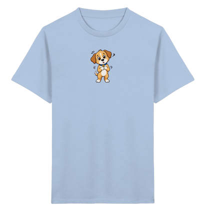 Niedlicher Welpe: Überrascht auf T-Shirt - Kinder Bio T-Shirt