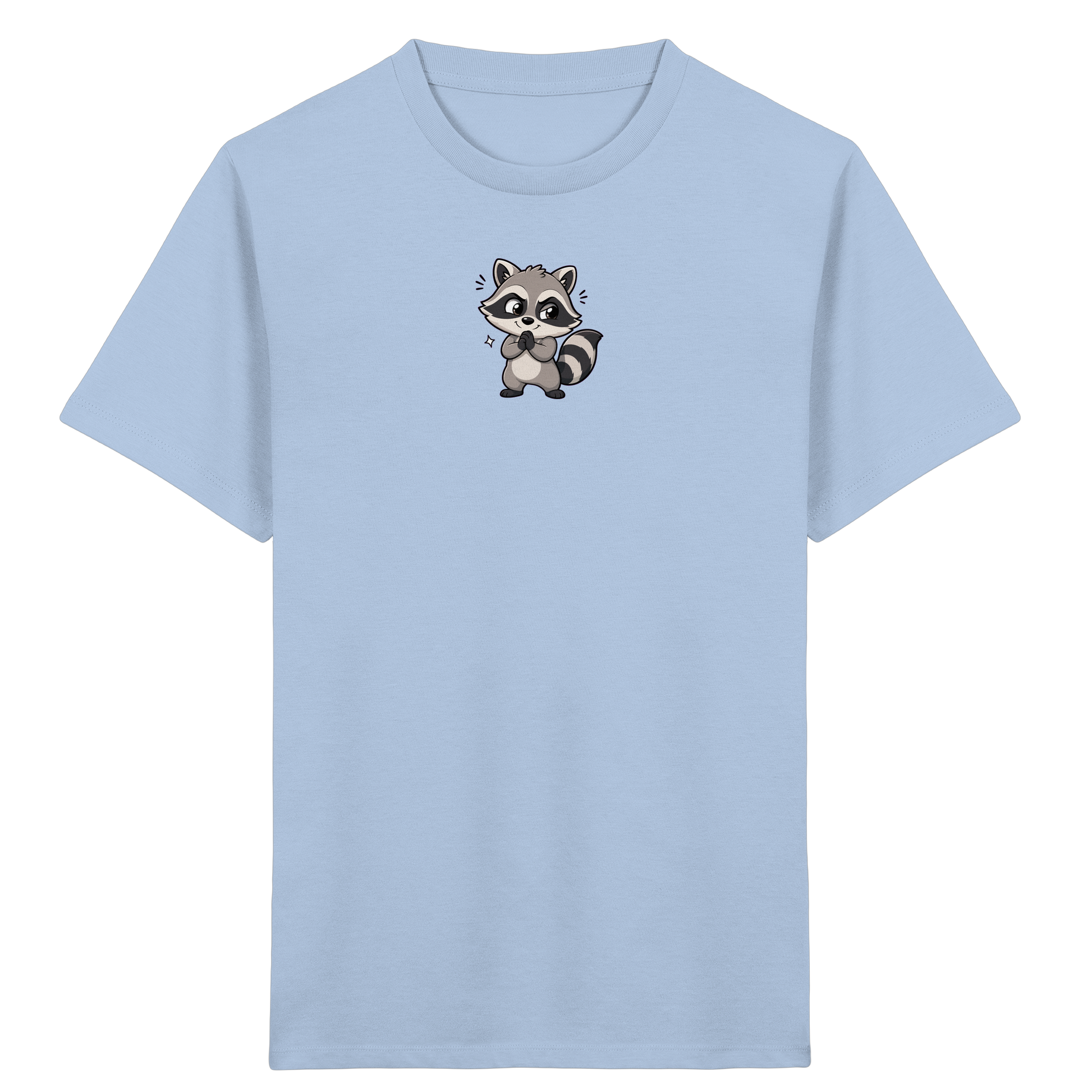 Niedlicher Waschbär Comic T-Shirt für Kinder - Kinder Bio T-Shirt