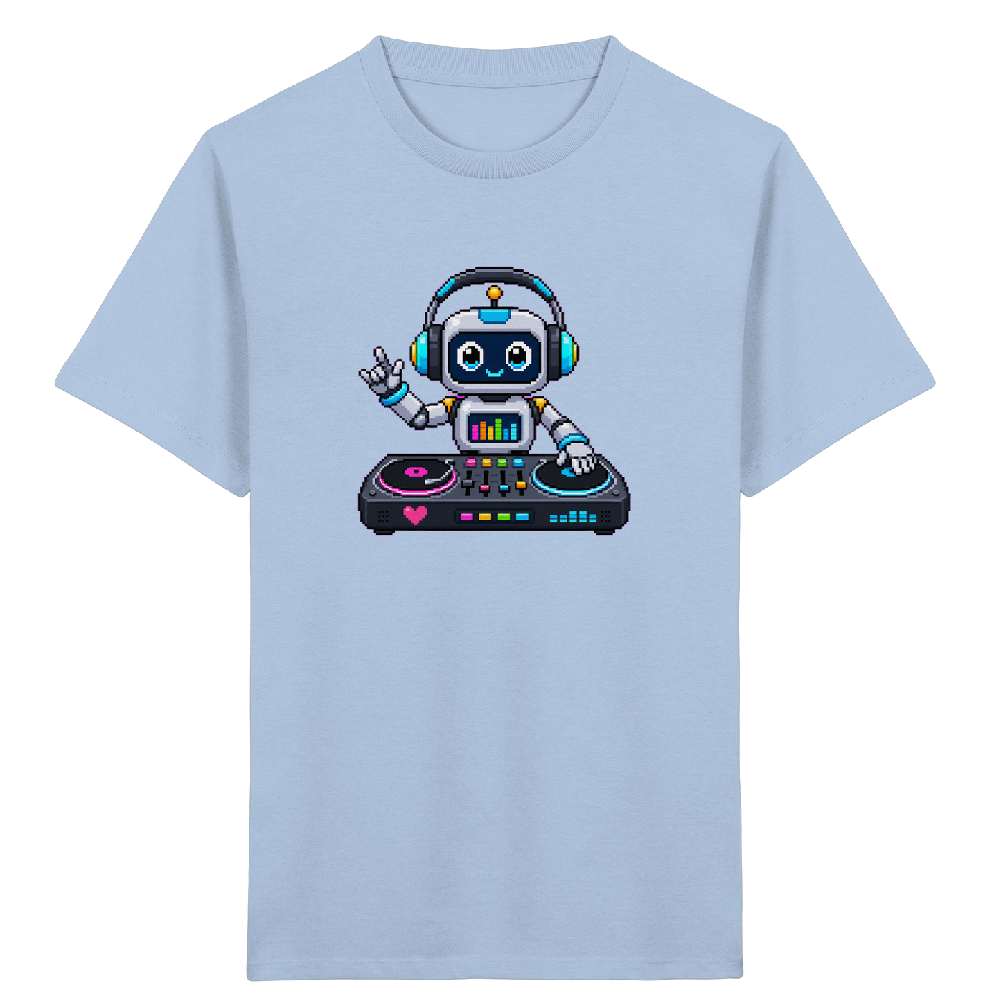 Pixel Roboter DJ: Buntes Kinder T-Shirt - Kinder T-Shirt