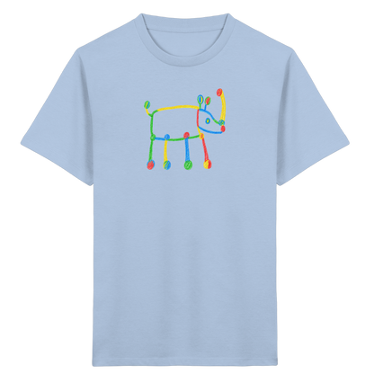 Buntes Farbpunkt Nashorn Shirt - Kinder Bio T-Shirt
