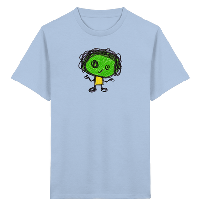 Kritzelkopf mit Zopfkranz - Kinder Bio T-Shirt