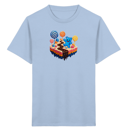 Pixel Gummibärchen auf süßer Insel - Kinder Bio T-Shirt