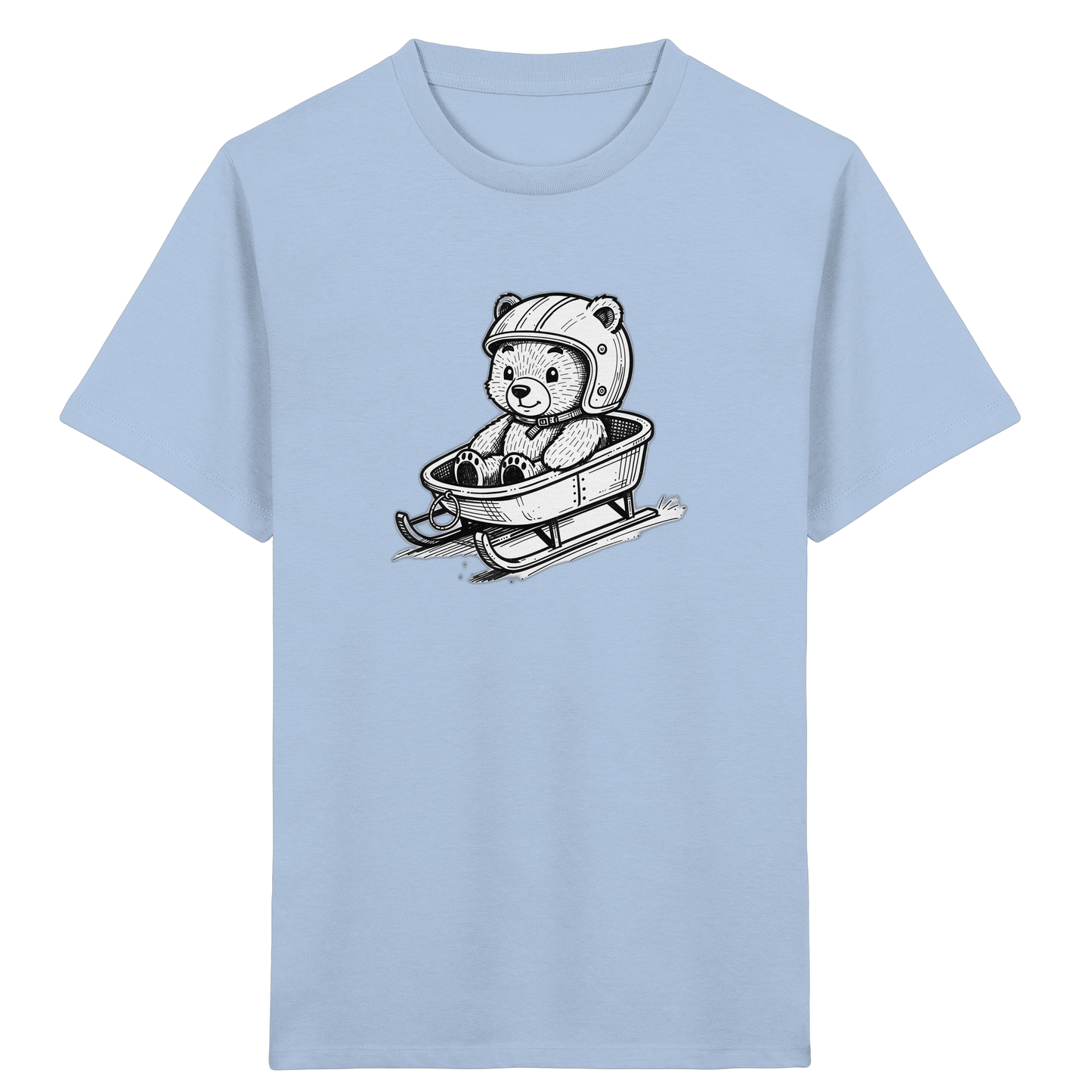 Teddybär im Schlitten: Abenteuerlust pur! - Kinder Bio T-Shirt