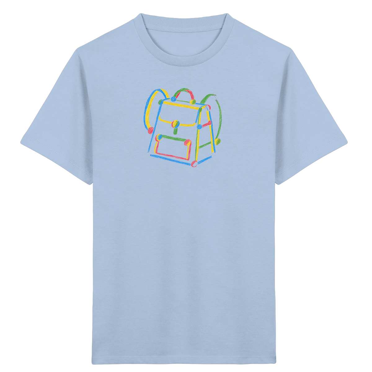 Bunter Kritzel Rucksack - Kinder Bio T-Shirt