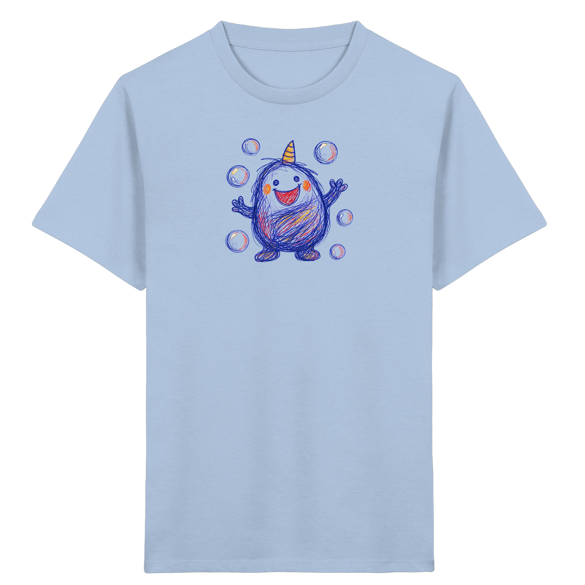 Seifenblasenmumpf mit Horn - Kinder Bio T-Shirt