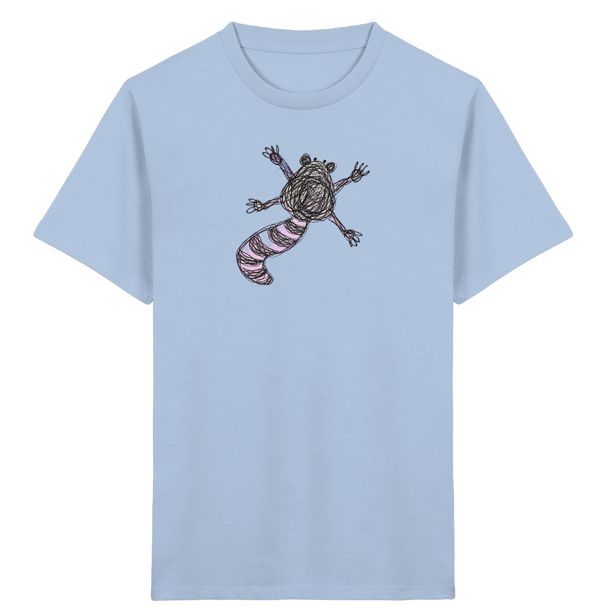 Waschbär von oben - Kinder Bio T-Shirt