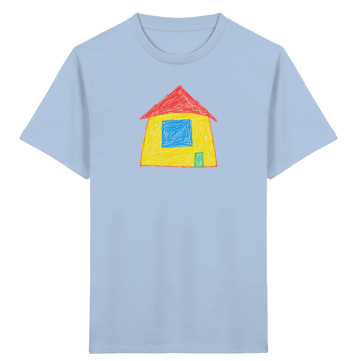 Sonnengelbes Giebelhaus Kinder T-Shirt - Kinder Bio T-Shirt