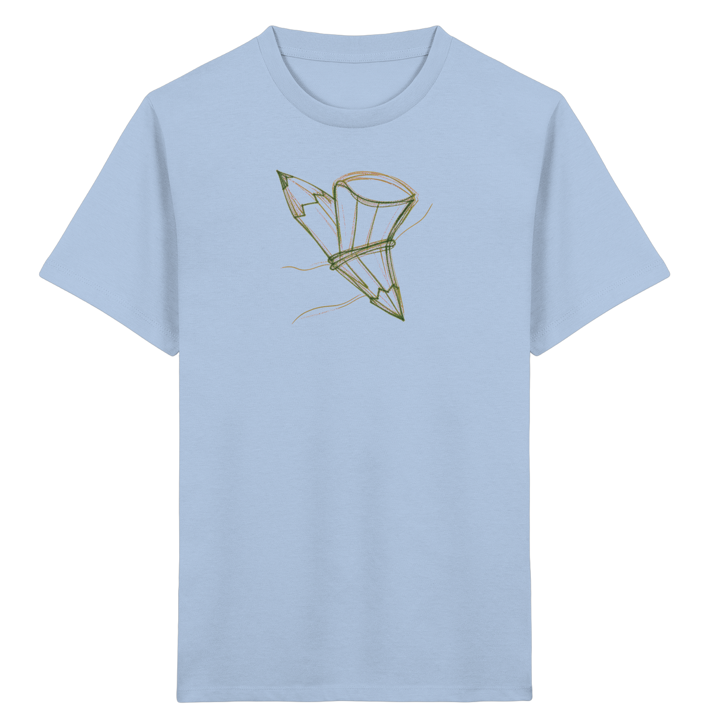 Waldgrüne Bleistift-Schultüte - Kinder Bio T-Shirt