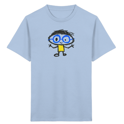 Kritzelkopf mit Riesenbrille - Kinder Bio T-Shirt