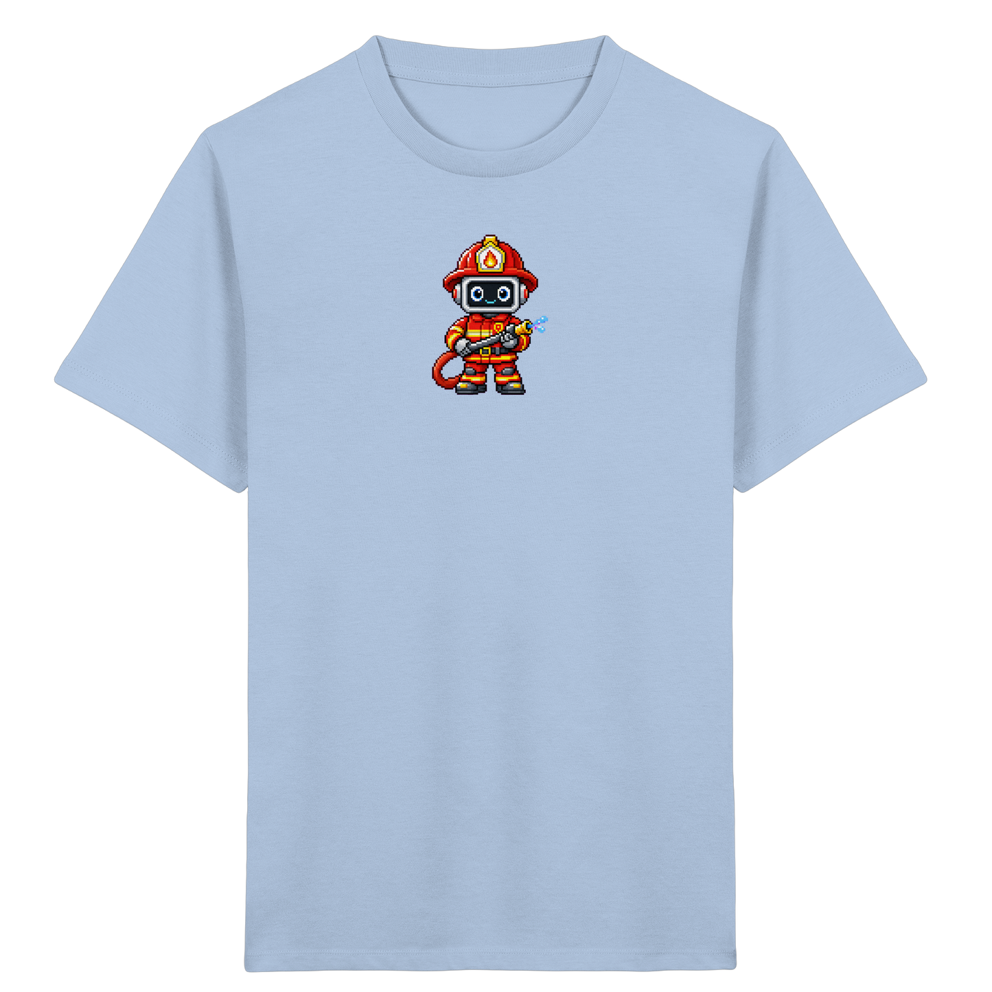 Pixel-Feuerwehrmann: Roboter-Action-T-Shirt - Kinder T-Shirt