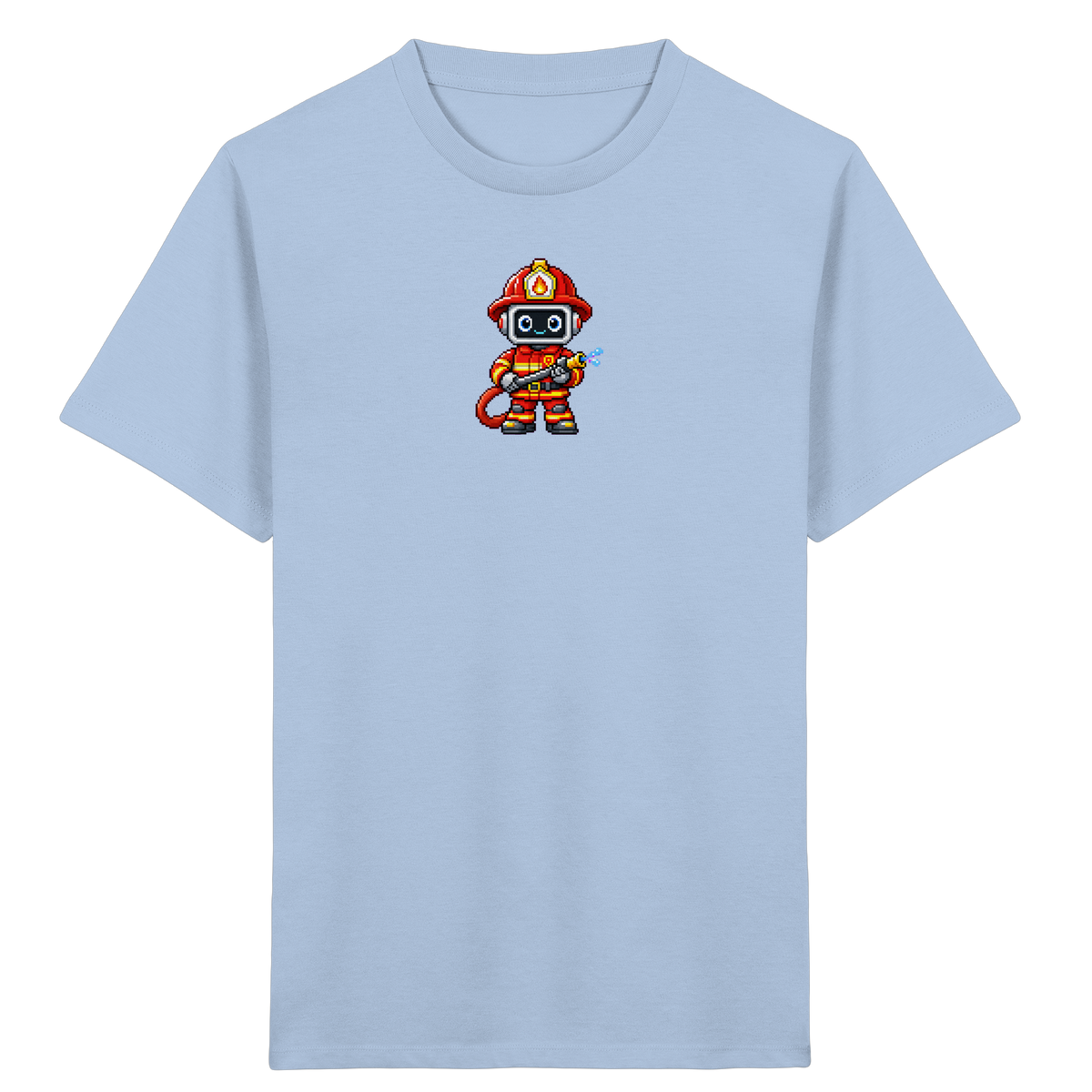 Pixel-Feuerwehrmann: Roboter-Action-T-Shirt - Kinder T-Shirt