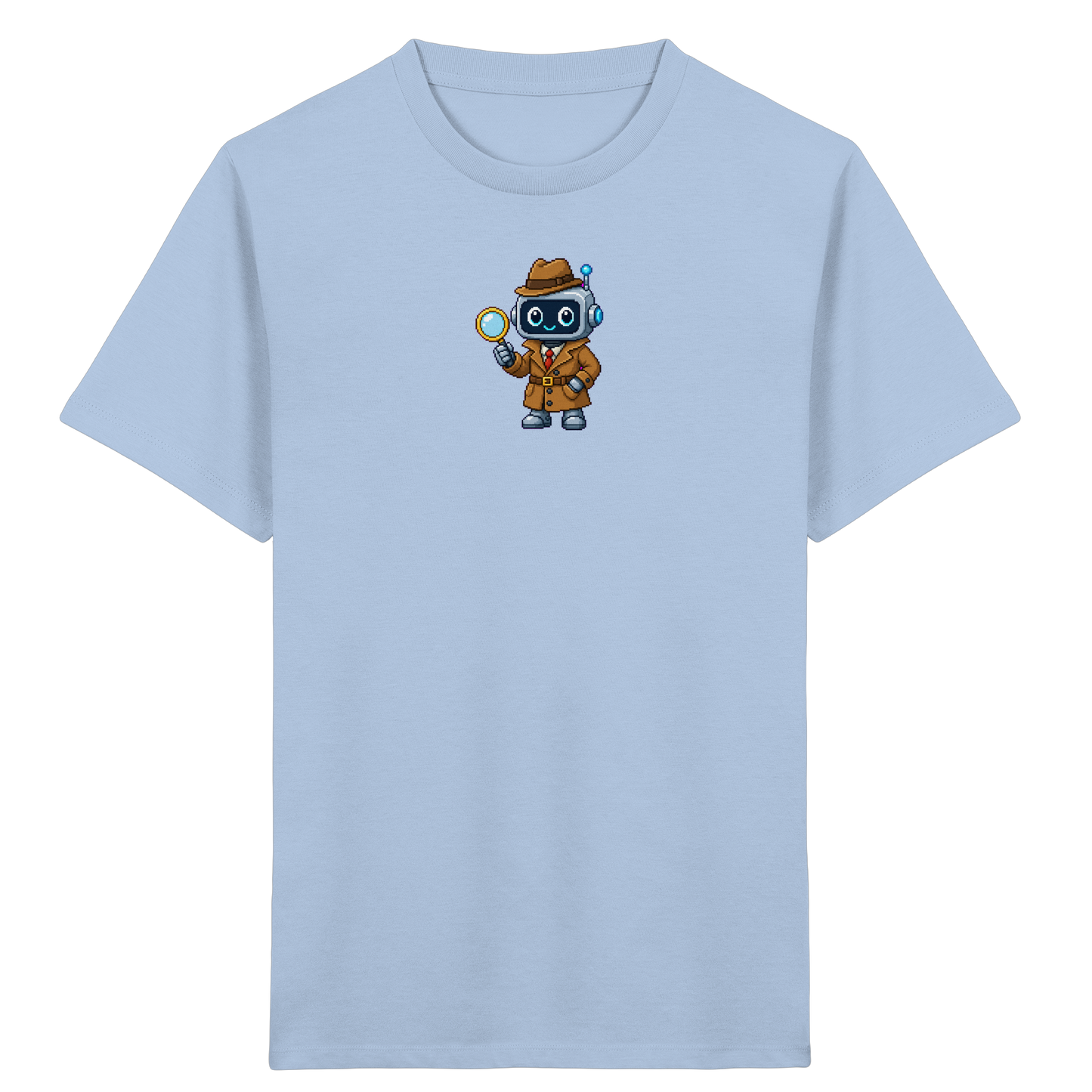 Pixel Detektiv Roboter T-Shirt für Kinder - Kinder T-Shirt
