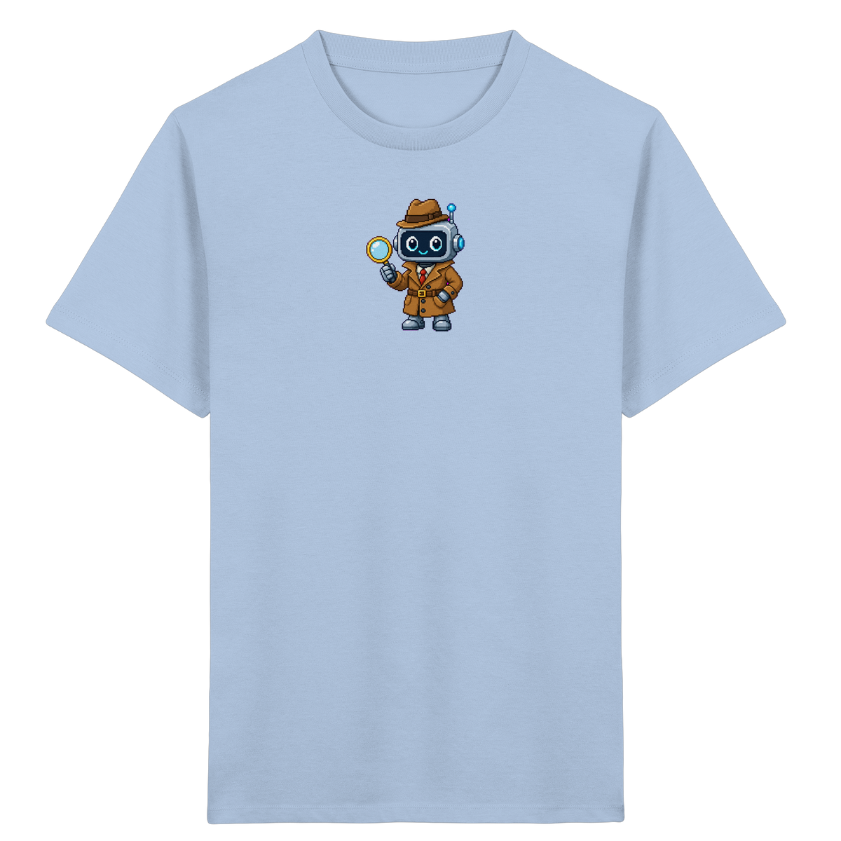 Pixel Detektiv Roboter T-Shirt für Kinder - Kinder T-Shirt