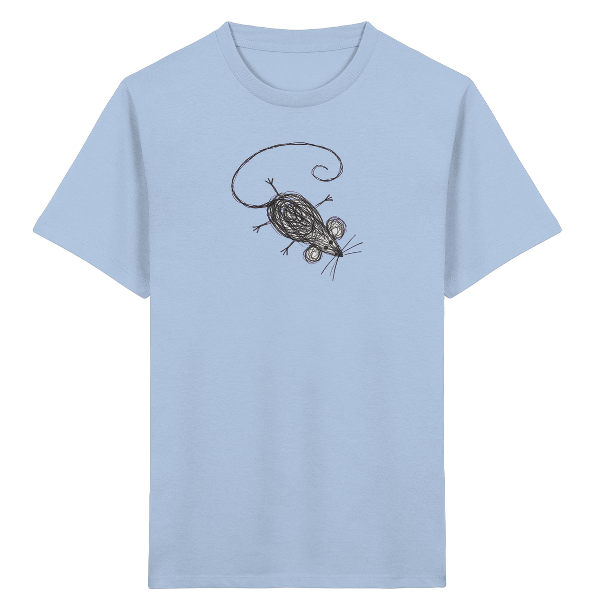 Maus von oben Kinderzeichnung - Kinder Bio T-Shirt