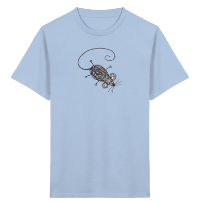 Maus von oben Kinderzeichnung - Kinder Bio T-Shirt