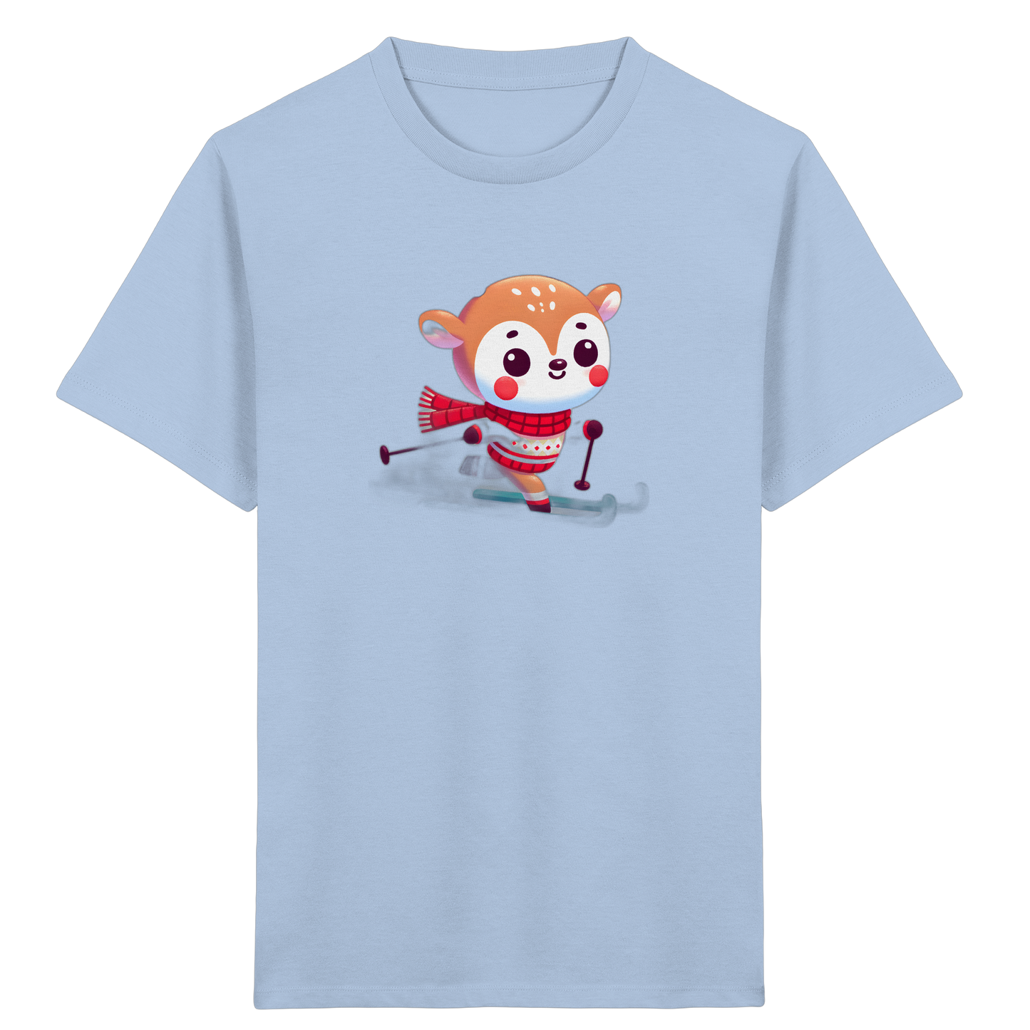 Niedliches Rehkitz auf Skiern T-Shirt