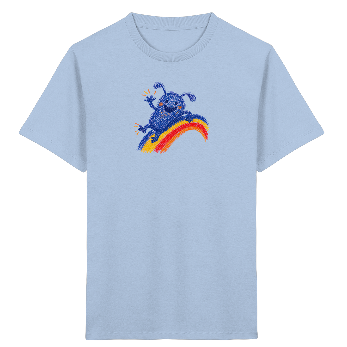 Regenbogenracker Kritzelmonster Kinder Shirt - Kinder Bio T-Shirt