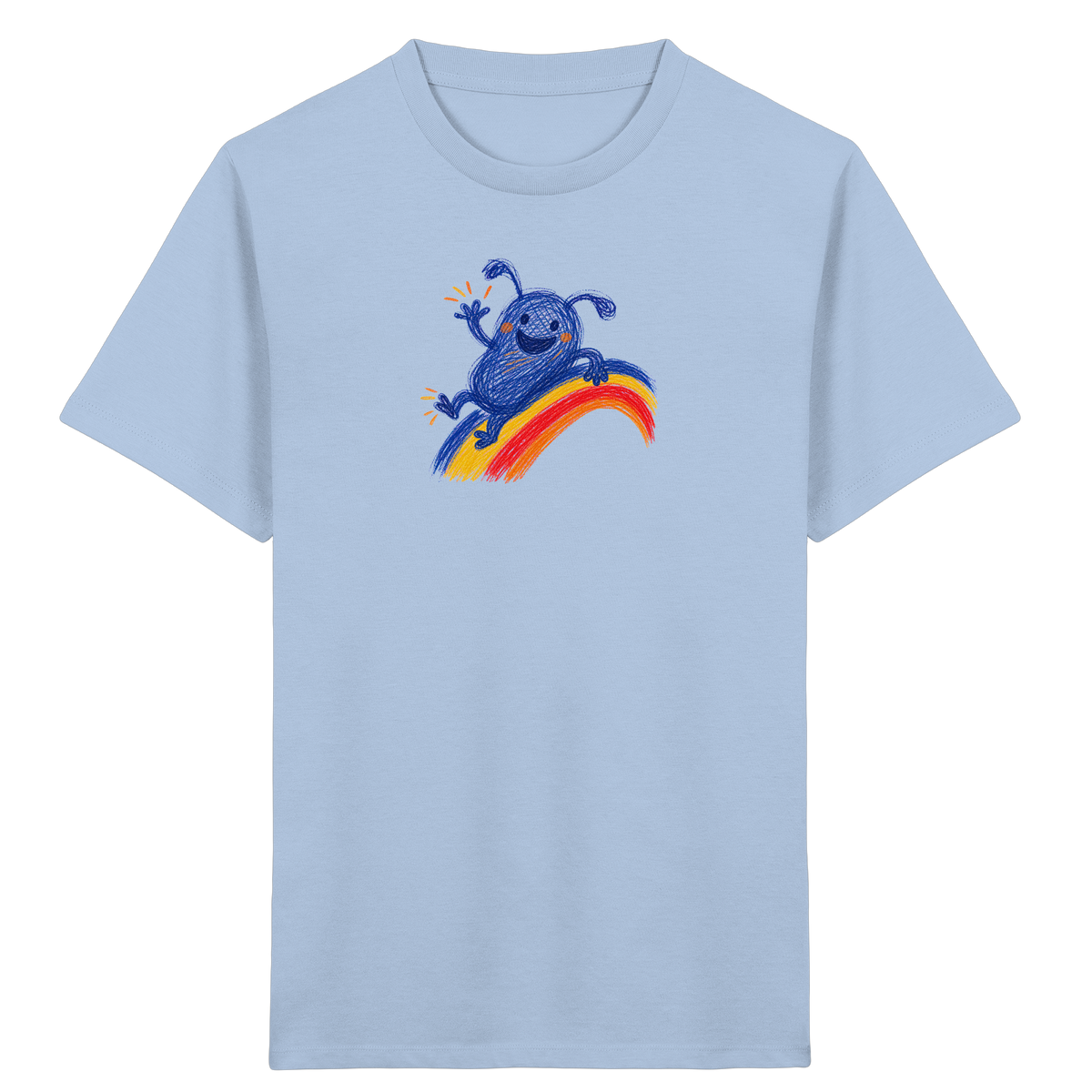 Regenbogenracker Kritzelmonster Kinder Shirt - Kinder Bio T-Shirt