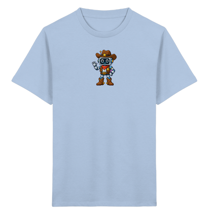 Pixel Roboter T-Shirt: Freundliches Lächeln - Kinder T-Shirt
