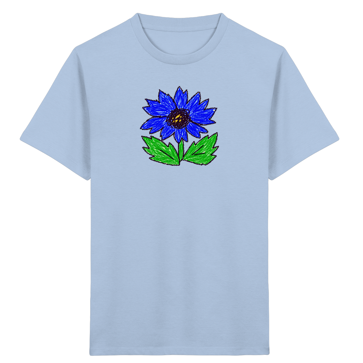 Kritzel Kornblume Kinder Shirt - Kinder Bio T-Shirt