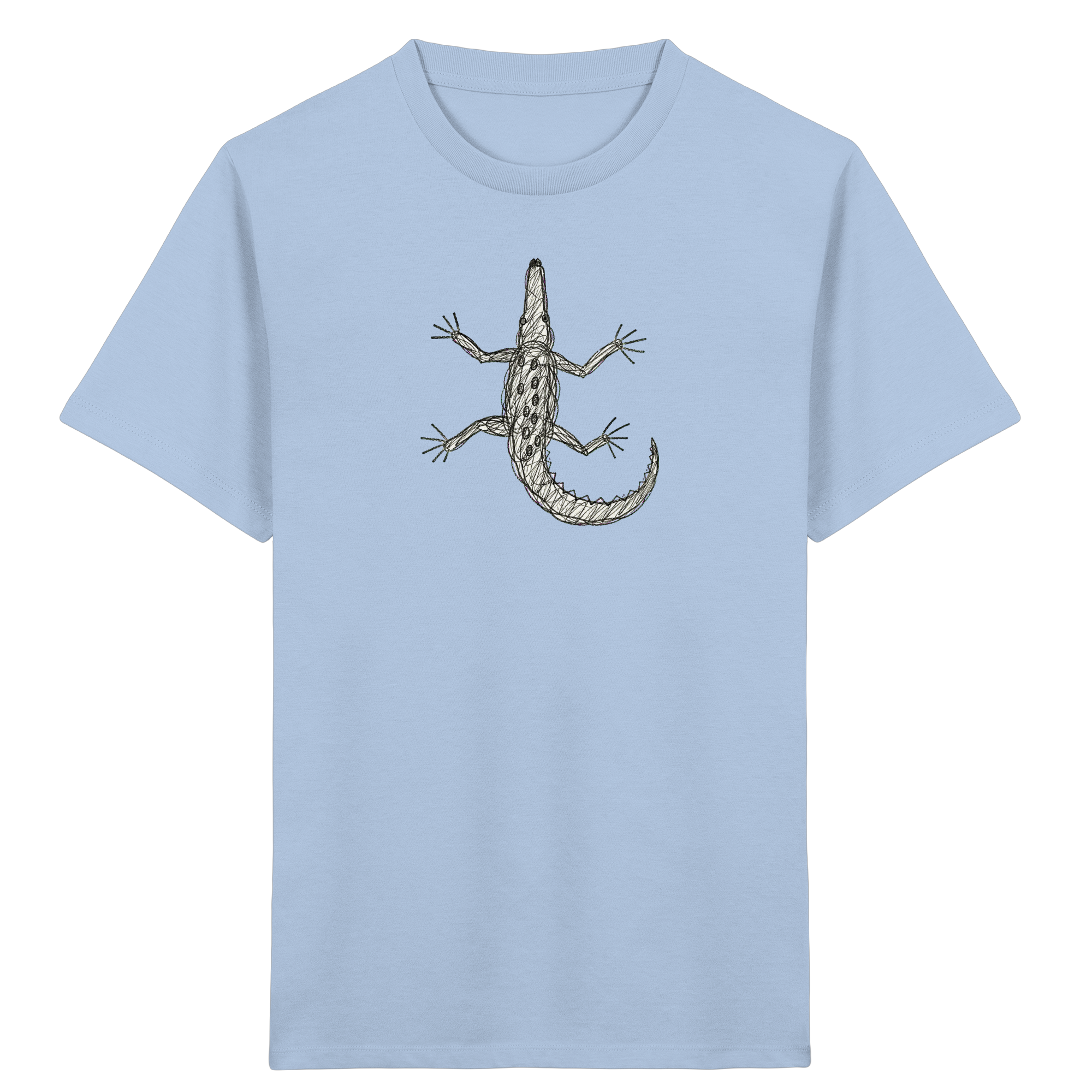 Kinder T-Shirt – Krokodil von oben gezeichnet