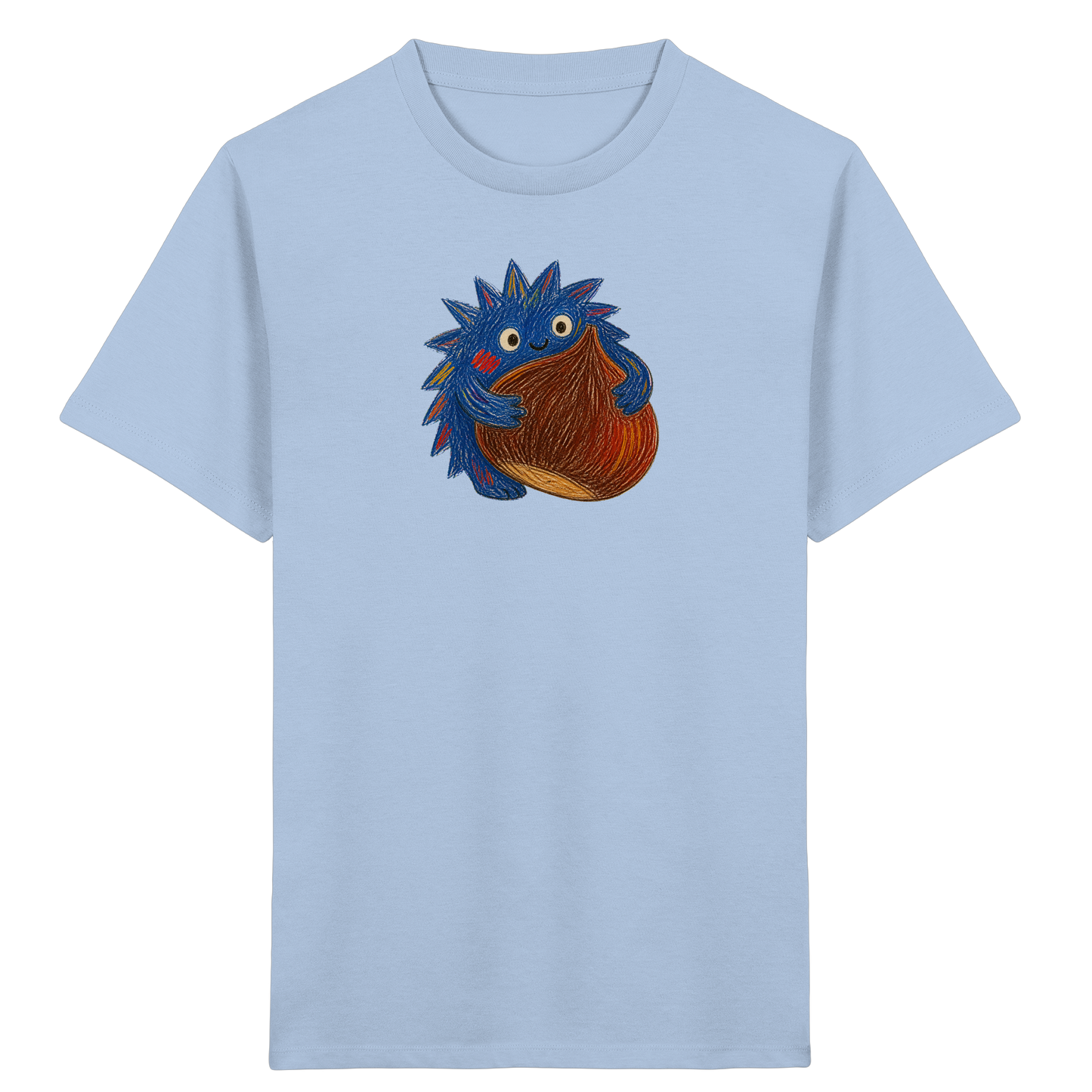 Kastanienknirps umarmt Kastanie - Kinder Bio T-Shirt