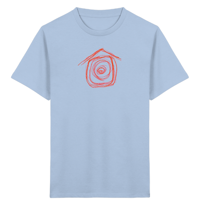 Mandarinenoranges Spiralenhaus Kinder T-Shirt - Kinder Bio T-Shirt