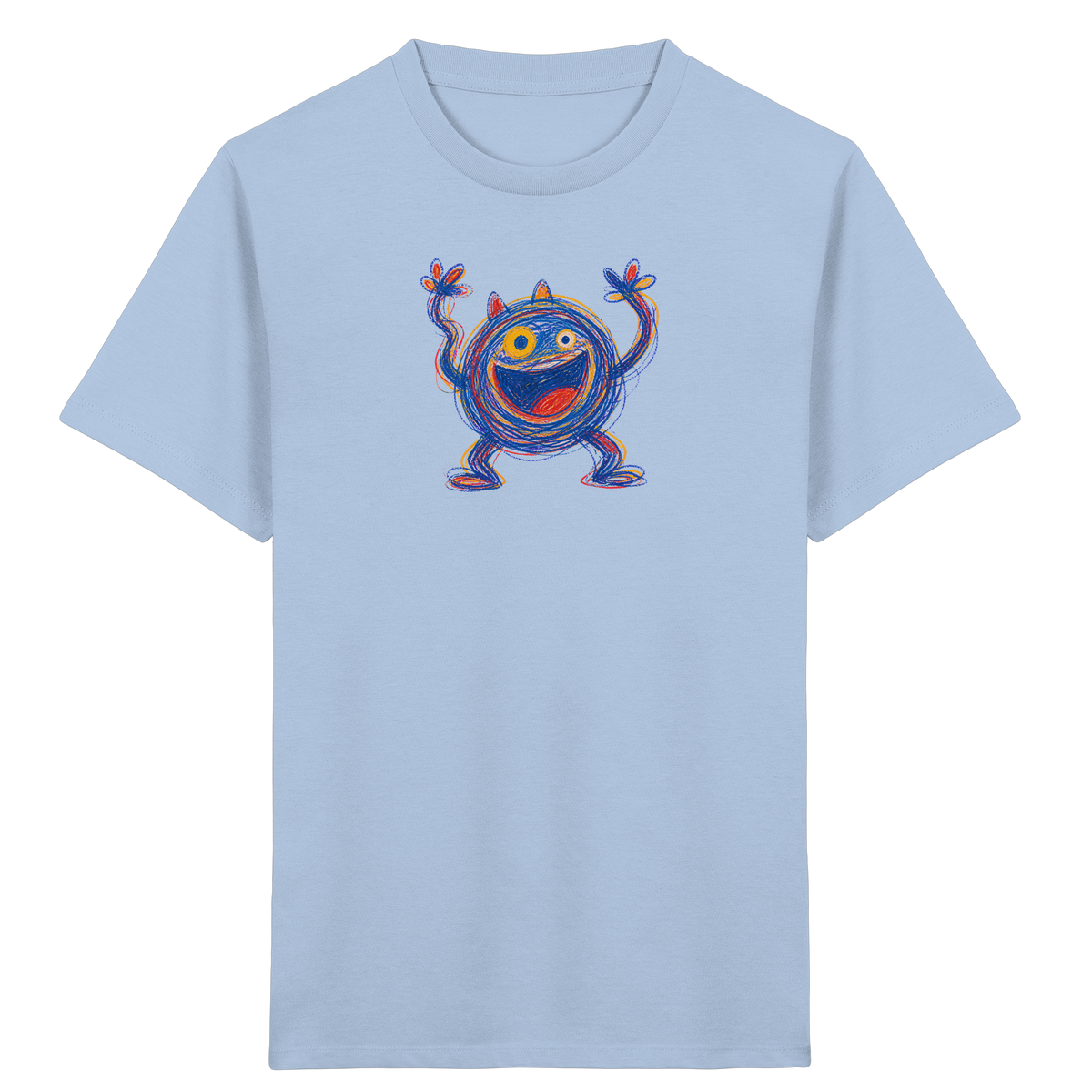 Fröhliches Wirbelmonster Shirt - Kinder Bio T-Shirt