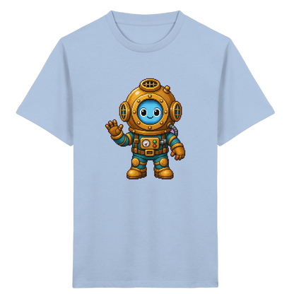 Pixel-Taucher: Goldener Helm Kinder T-Shirt - Kinder Bio T-Shirt