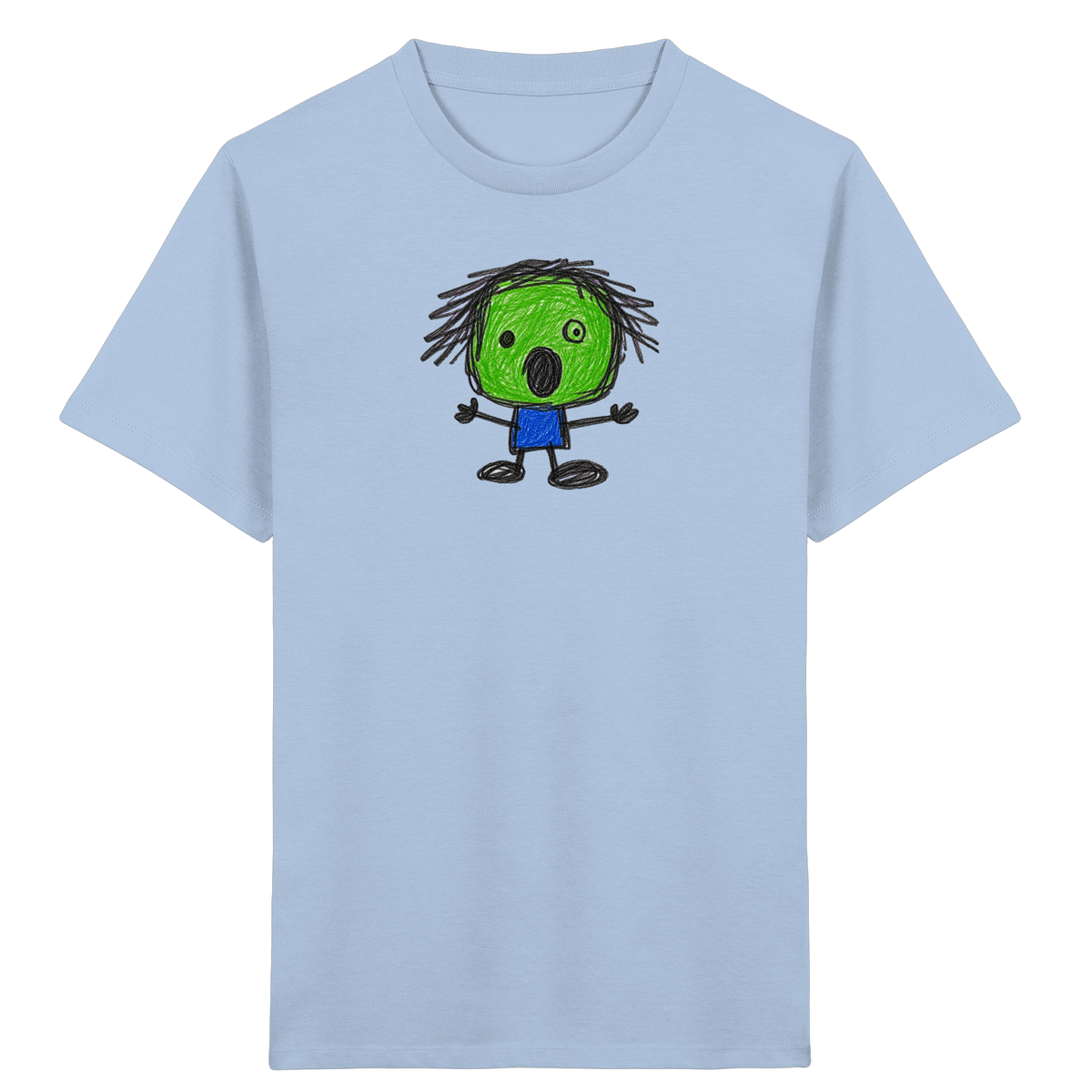 Kritzelkopf beim Staunen - Kinder Bio T-Shirt
