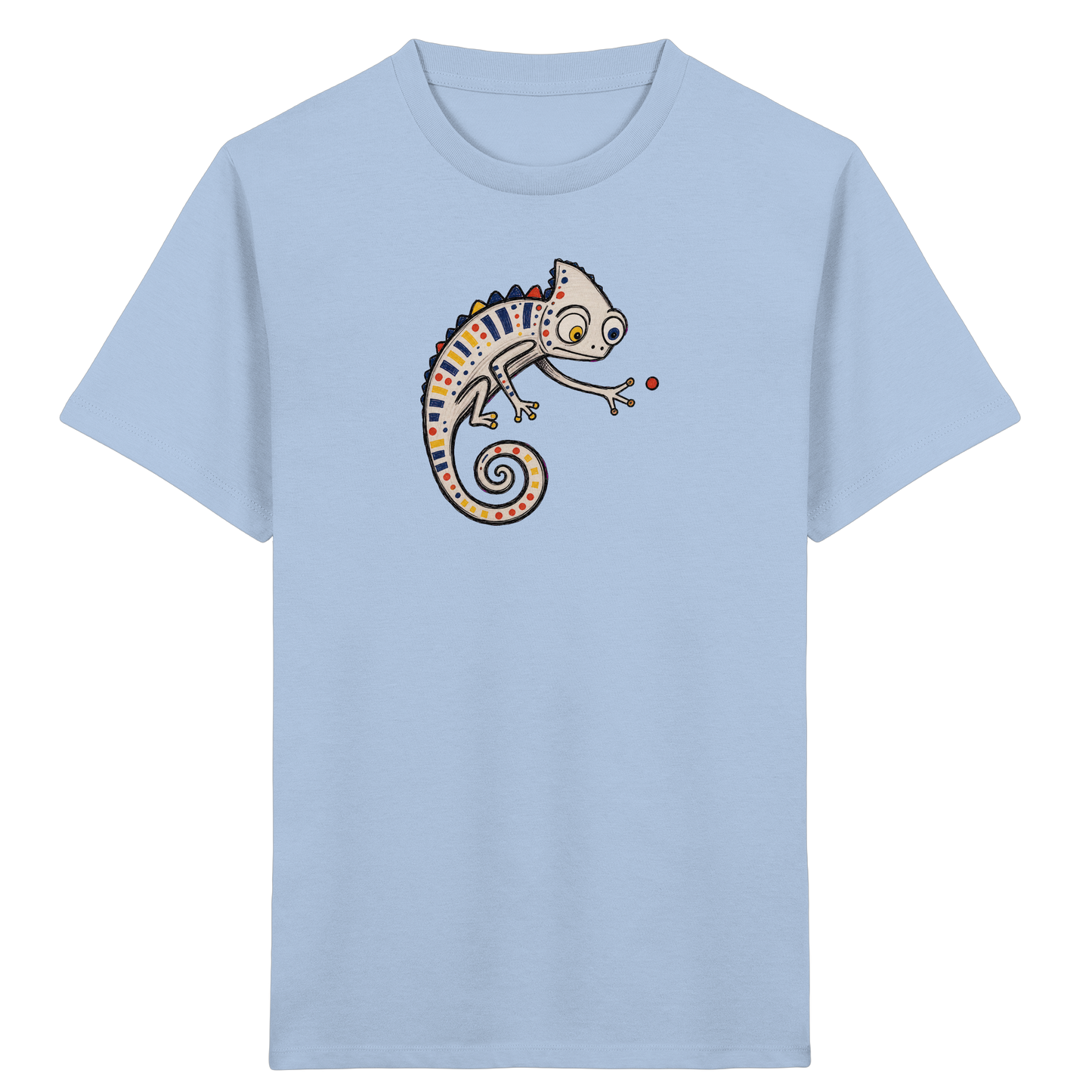 Verspieltes Chamäleon Kinder T-Shirt bunt - Kinder Bio T-Shirt
