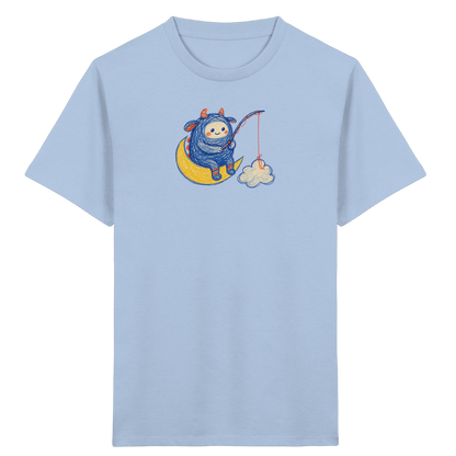 Kleiner Wolkenangler auf Mondsichel - Kinder Bio T-Shirt