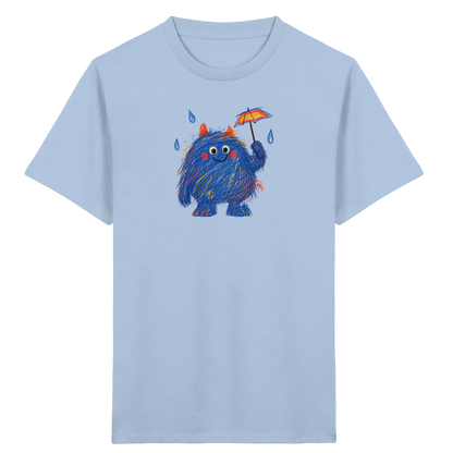 Regenschirmzottel im Regen - Kinder Bio T-Shirt