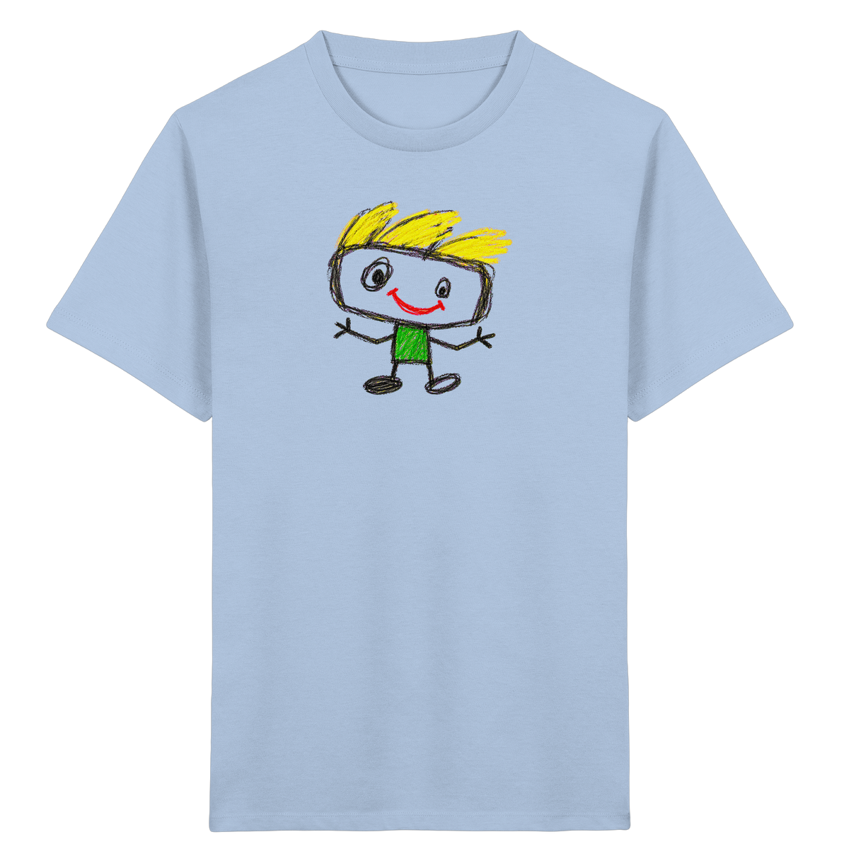 Kritzelkopf mit Windhaar - Kinder Bio T-Shirt