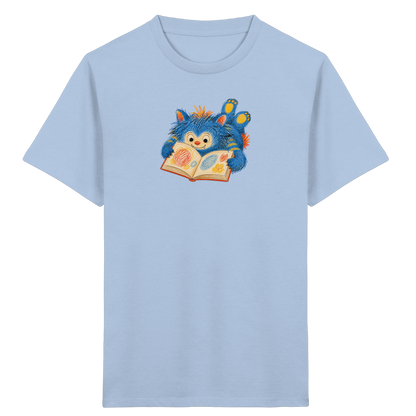 Bücherwurm Monster liest Bilderbuch - Kinder Bio T-Shirt