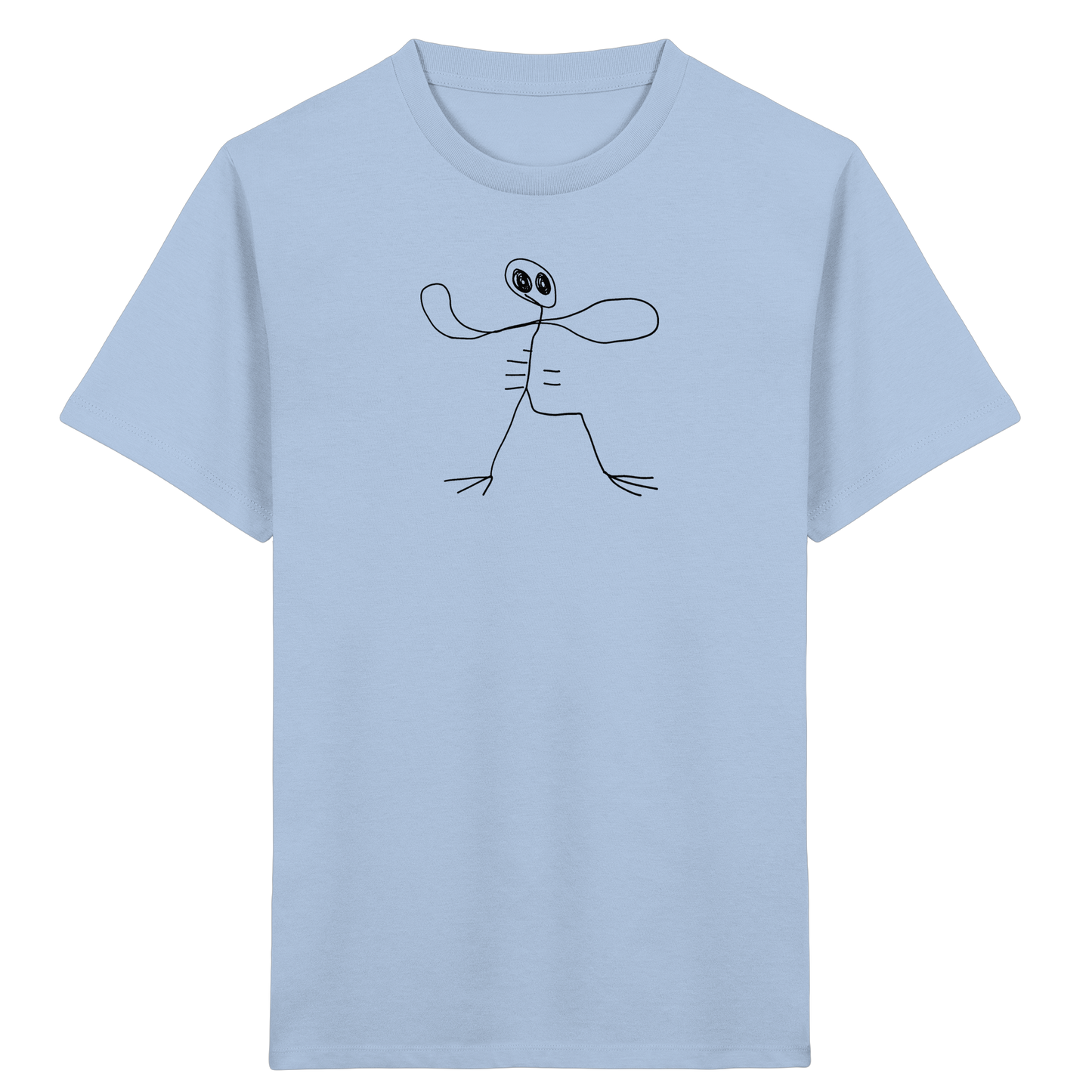 Kinder T-Shirt – Tropfenkopf mit Stelzenbeinen