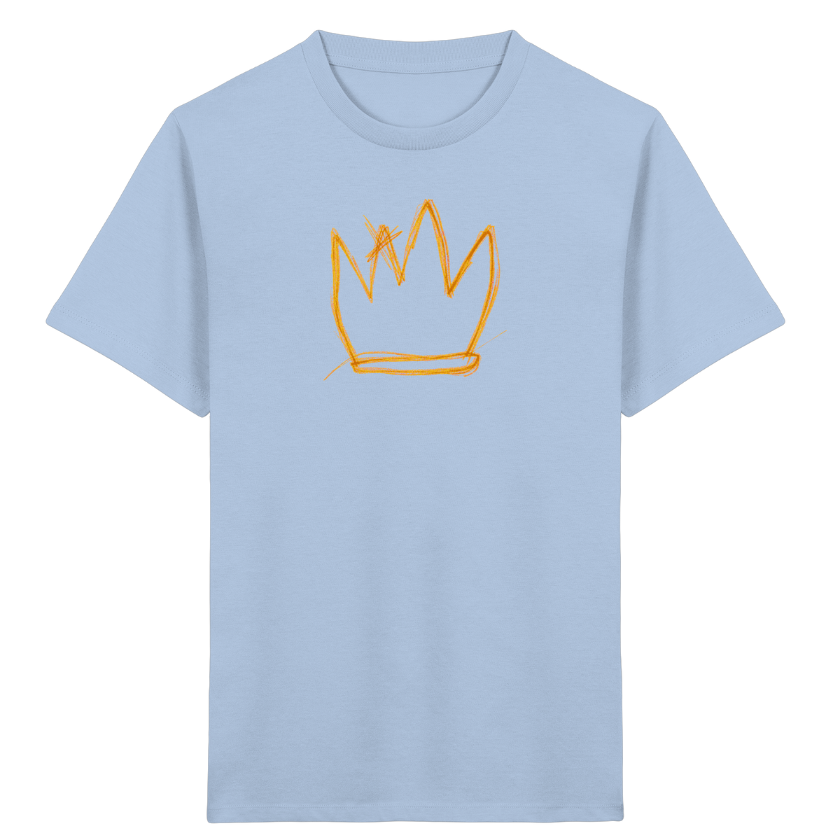 Senfgelbe Krakelkrone für Kinder - Kinder Bio T-Shirt