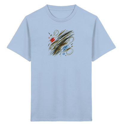 Künstlerisches T-Shirt mit Kritzelgrafik Design - Kinder Bio T-Shirt